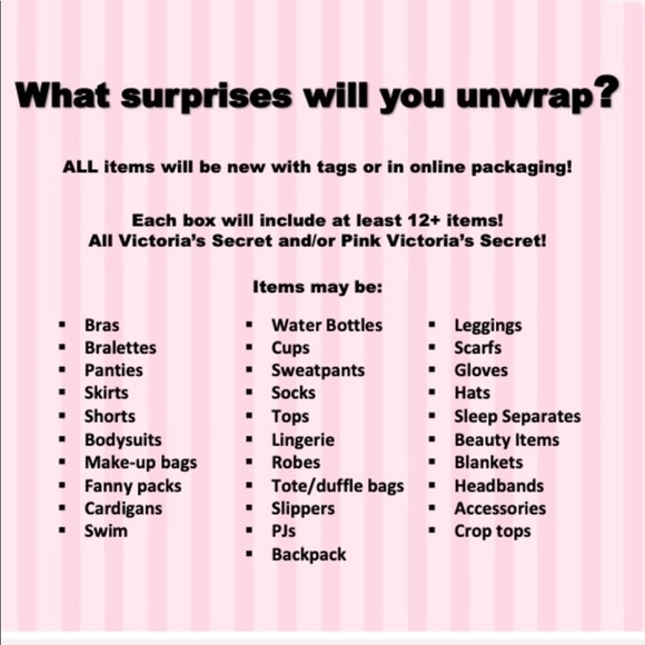 New Victoria’s Secret Pink & VS Mystery Box 📦 - Picture 3 of 7